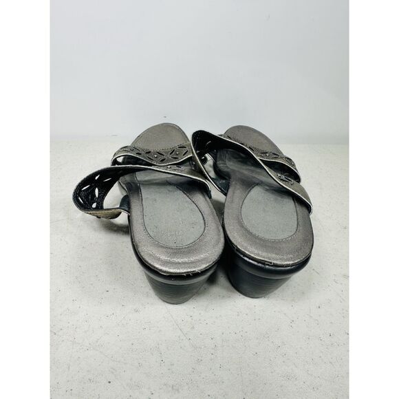 NAOT Strappy Slip On Wedge Sandals Womens Metallic Wedge Heel Cushioned Sz 39-8 - Picture 5 of 8